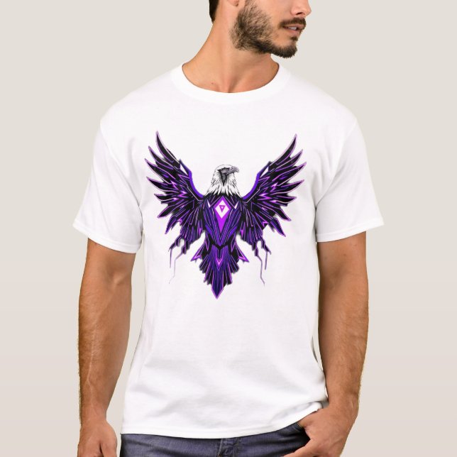 Camiseta Cyber Eagle – Wächter der Zukunft (Anverso)