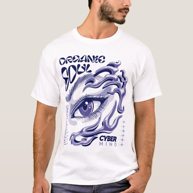Camiseta Cyber Fantasy Eye with Liquid Waves (Anverso)