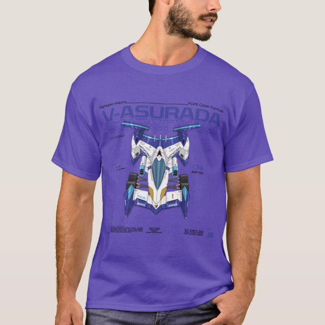 Camiseta Cyber Formula Sugo VAsurada AKF0G detailed illustr (Anverso)