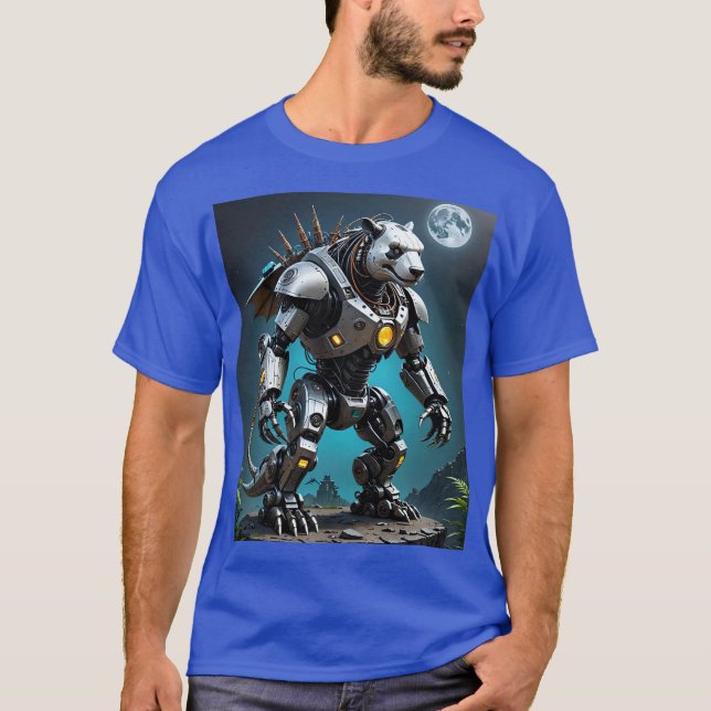 Camiseta Cyber Mecha Panda Warrior Moon Tee (Anverso)