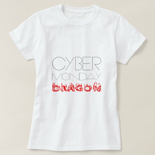 Camiseta Cyber Monday Dragon divertido (Diseño del anverso)