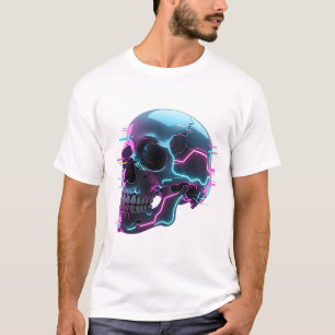 Camiseta Cyber Neon Skull
