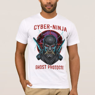 Camiseta Cyber Ninja Ghost Protocol Samurái Oni