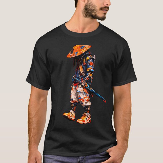 Camiseta Cyber Ninja Palette Knife Neon Orange (Anverso)