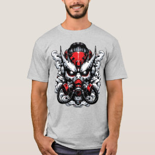Camiseta Cyber Oni: Máscara de Guerrero del Humo