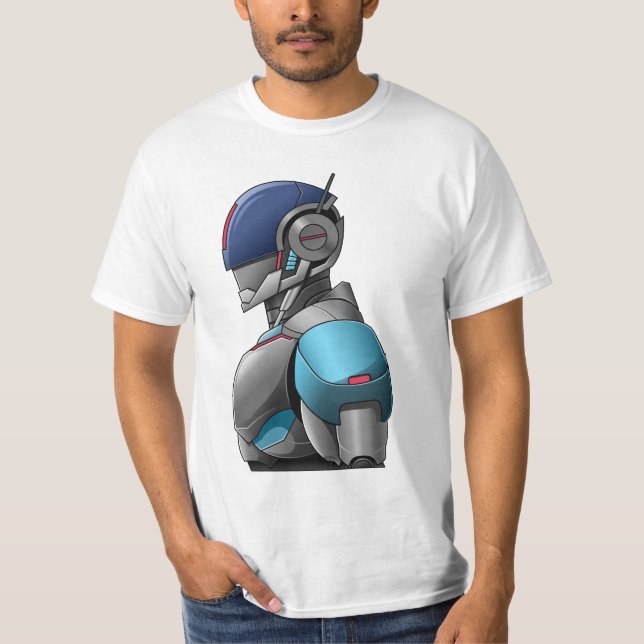 Camiseta Cyber Police Robot - Futuristic Android (Anverso)