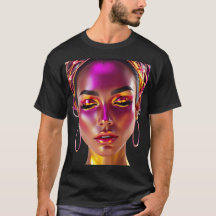 Camiseta Cyber Queen Neon Glow