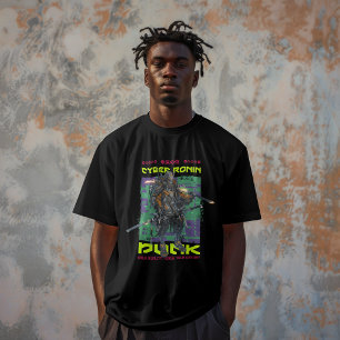 Camiseta Cyber Ronin – Samurái Cibercore Guerrero Futurista