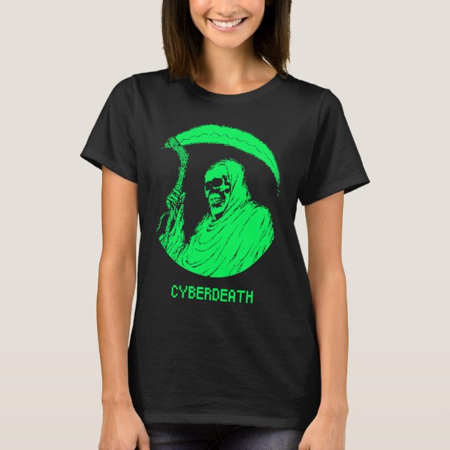 Camiseta Cybergoth Clothes Alt Aesthetic  Cyber Death Grim  (Anverso)