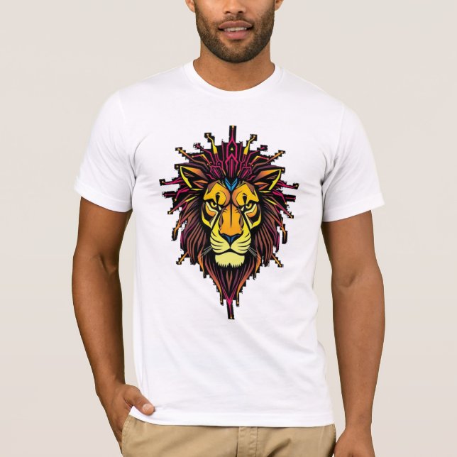 Camiseta „CyberLion – Die Energie des digitalen Königs“ (Anverso)