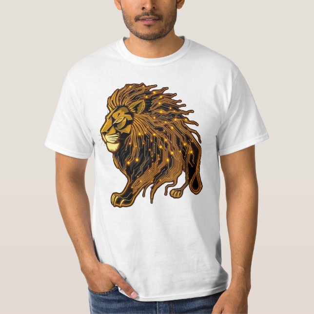 Camiseta „CyberLion – Die Energie des digitalen Königs“ (Anverso)