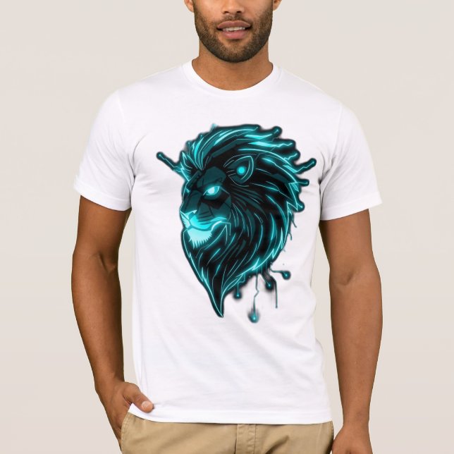 Camiseta „CyberLion – Die Zukunft hat eine Mähne“ (Anverso)