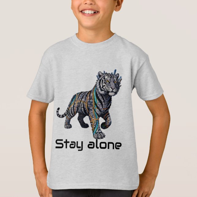Camiseta Cybernetic Tiger Strength Stay Alone Graphic (Anverso)