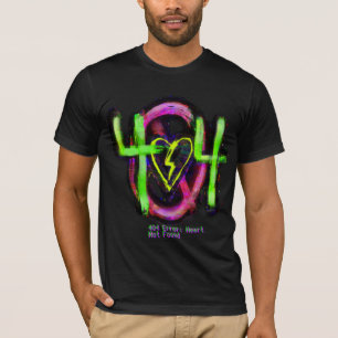 Camiseta Cyberpunk 404 Error Heart No Encontrado Glitch