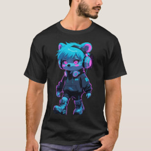 Camiseta Cyberpunk Anime Bear