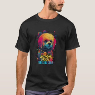 Camiseta Cyberpunk Bichon Frise Walking Club Perro Futurist
