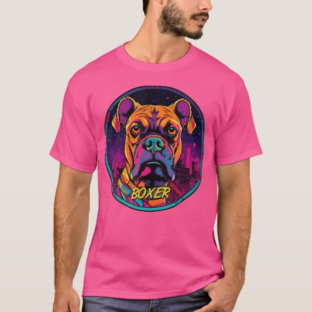 Camiseta Cyberpunk Boxer Futurista (Anverso)