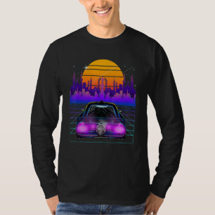 Camiseta Cyberpunk Car Vaporwave Estética Outrun Retro Gam