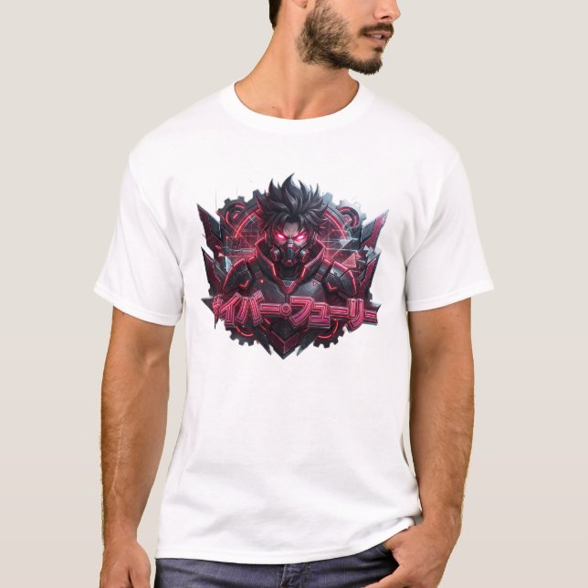 Camiseta Cyberpunk Cyber Fury (Anverso)