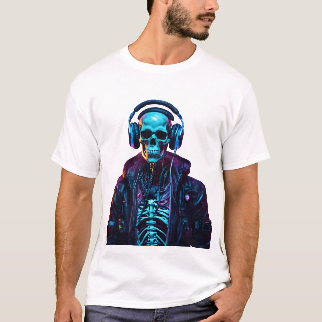Camiseta Cyberpunk DJ Vibes (Anverso)