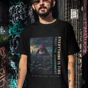 Camiseta Cyberpunk Fake News Tee Propaganda Distópica