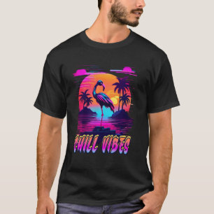 Camiseta Cyberpunk Flamiingo, outrun retro futuris