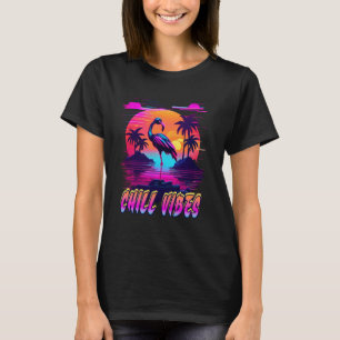 Camiseta Cyberpunk Flamiingo, outrun retro futuris