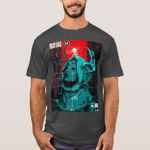 Camiseta Cyberpunk Glitch Chica Estilo urbano diseño vaporw