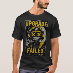 Camiseta Cyberpunk Glitch - Upgrade Failed Dystopia