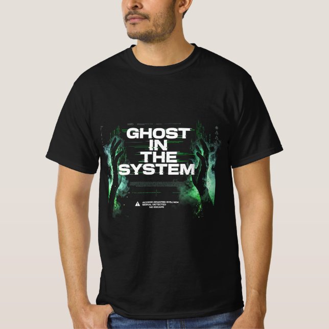 Camiseta Cyberpunk Glitch | Verde Neón (Anverso)