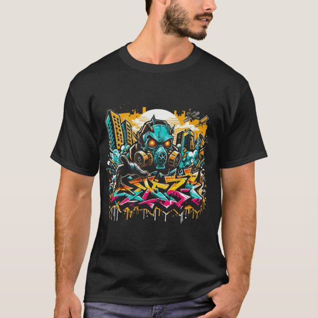 Camiseta Cyberpunk Graffiti Tee (Anverso)