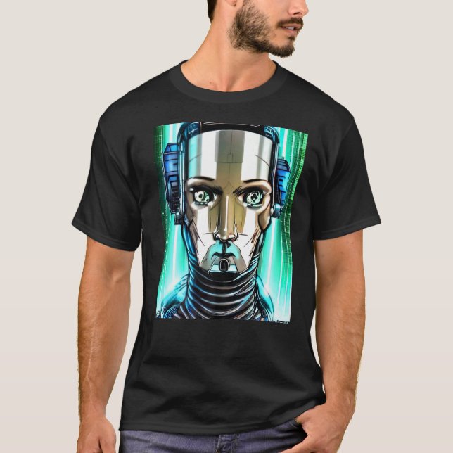 Camiseta Cyberpunk Hacker Computadora Diseño Geek Premium_3 (Anverso)
