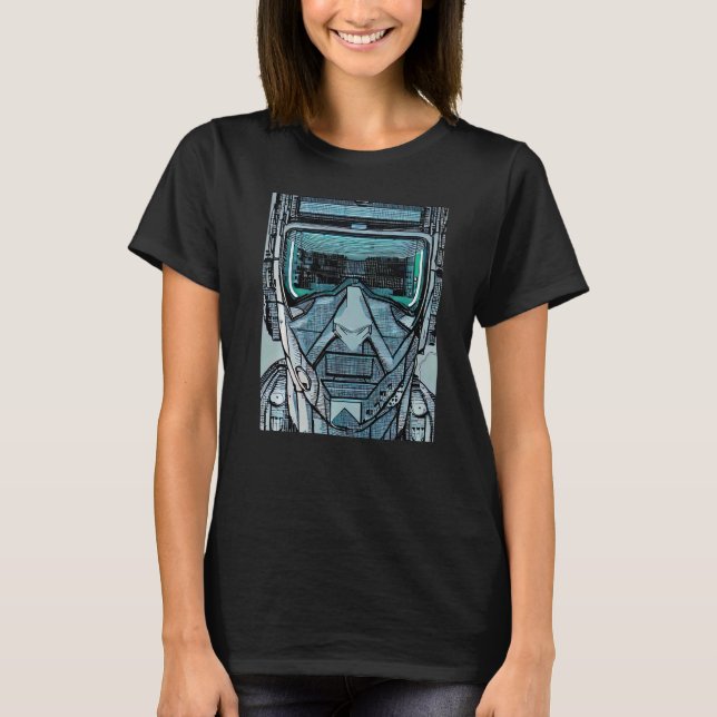 Camiseta Cyberpunk Hacker Computadora Diseño Geek Premium_4 (Anverso)