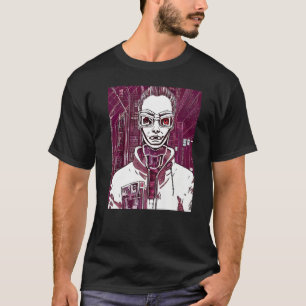 Camiseta Cyberpunk Hacker Computadora Diseño Geek Premium_8