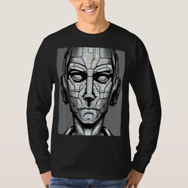 Camiseta Cyberpunk Hacker Computer Geek design_1 (Anverso)