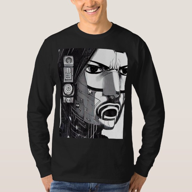 Camiseta Cyberpunk Hacker Computer Geek design_13 (Anverso)