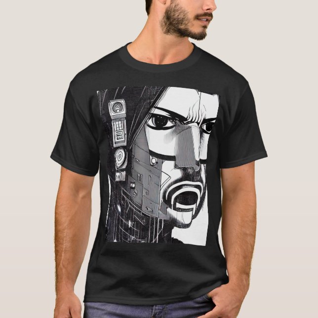 Camiseta Cyberpunk Hacker Computer Geek design_13 (Anverso)