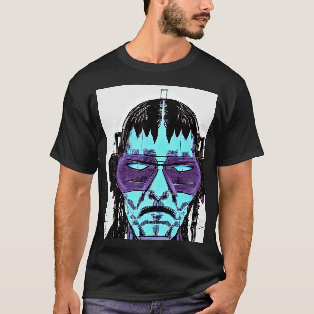 Camiseta Cyberpunk Hacker Computer Geek design_3 (Anverso)