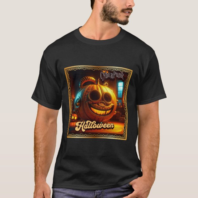 CAMISETA CYBERPUNK HALLOWEEN PUMPKIN (Anverso)