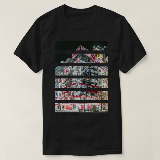 Camiseta Cyberpunk Japan Cityscape  (Diseño del anverso)