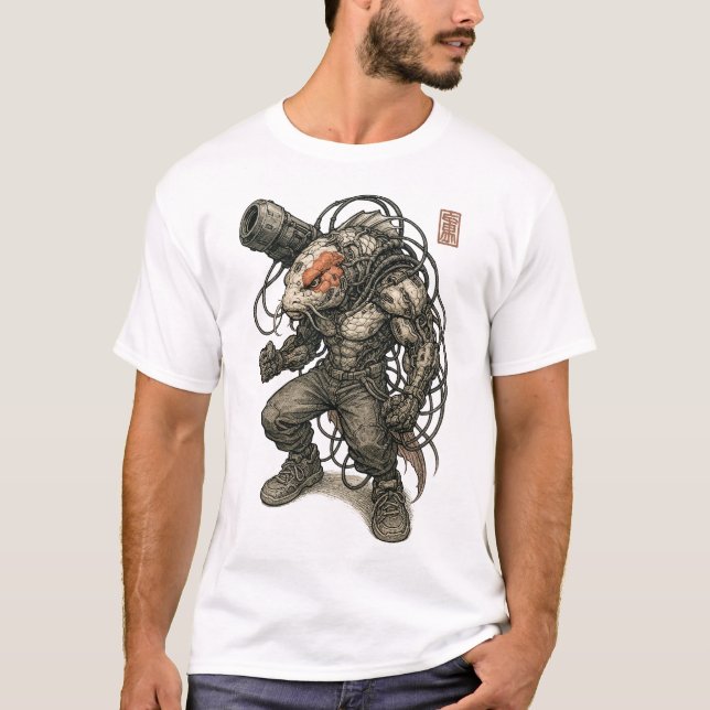 Camiseta Cyberpunk Koi Assassin (Anverso)