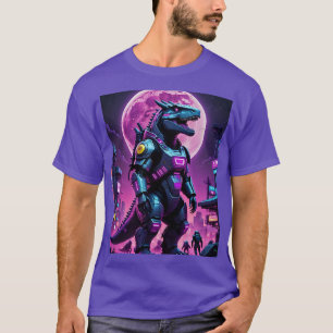 Camiseta Cyberpunk Mecha Dino Moonlight Tee