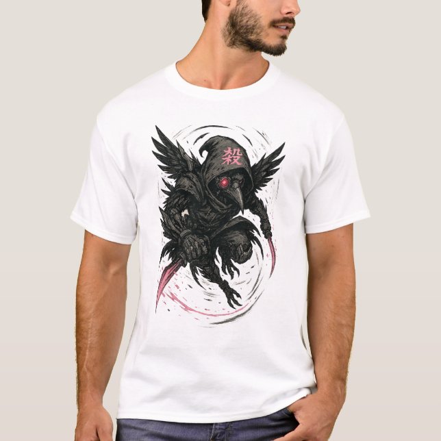 Camiseta Cyberpunk Owl (Stealth) (Anverso)