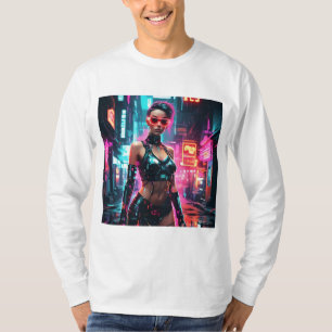 Camiseta 🌌 Cyberpunk Pop Art   Estética urbana futurista