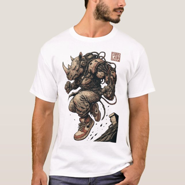 Camiseta Cyberpunk Rhino (Anverso)