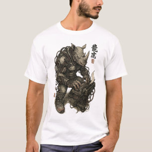 Camiseta Cyberpunk Rhino Berserker - Guerrero mutante