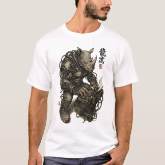 Camiseta Cyberpunk Rhino Berserker - Guerrero mutante
