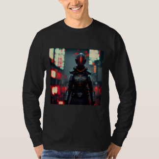 Camiseta cyberpunk samurai