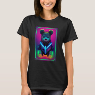 Camiseta Cyberpunk Teddy Bear Nombrado Fuzzy Wuzzy Futurist