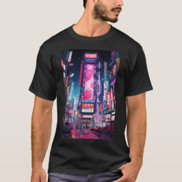 Camiseta Cyberpunk Tokyo Neon Street